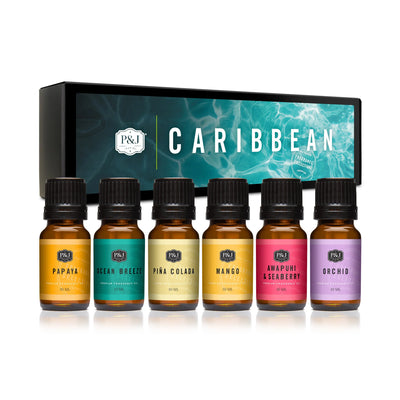 Caribbean Set of 6 Fragrance Oils 10ml