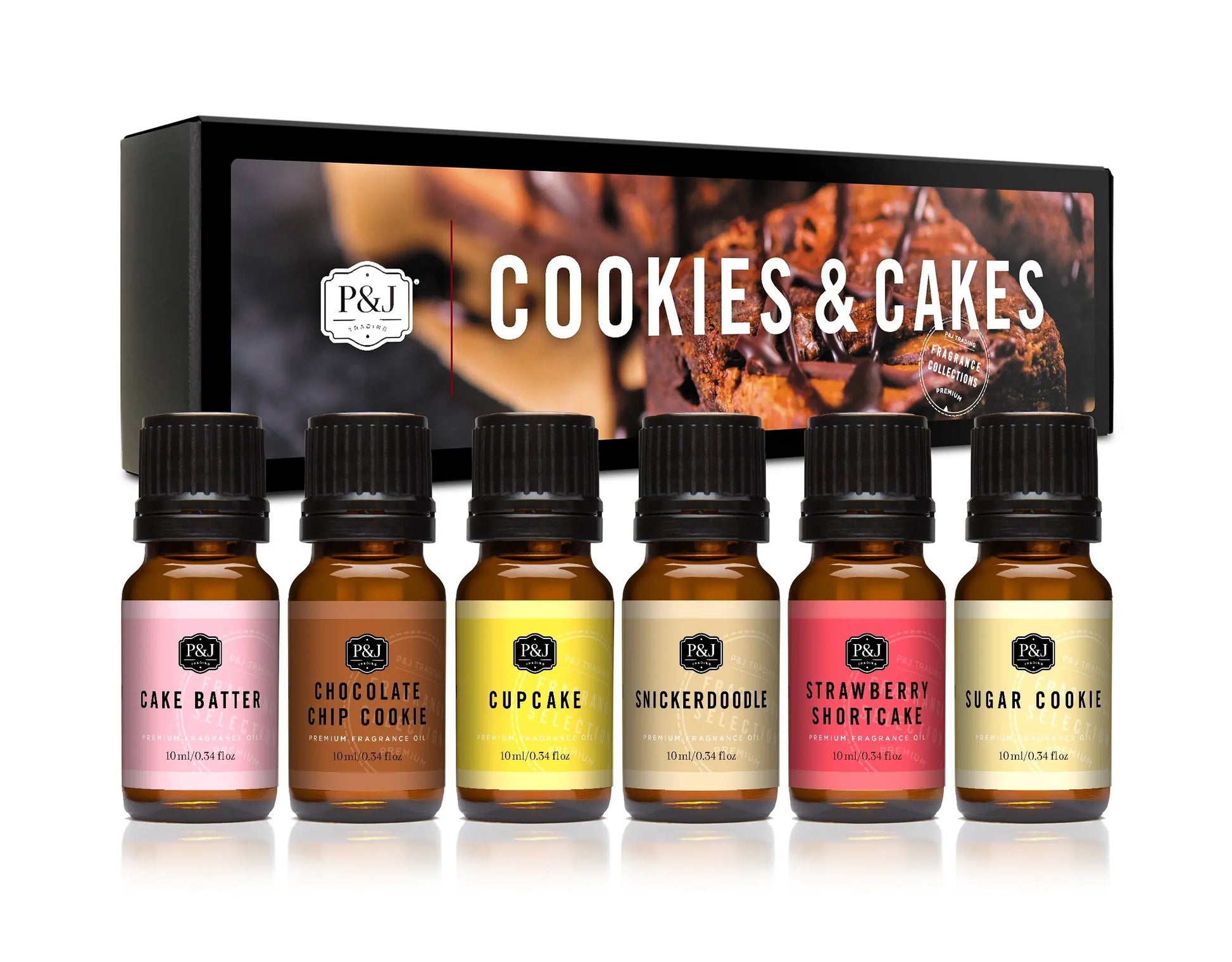 Cookies & Cakes Set of 6 Fragrance Oils 10ml P&J Trading