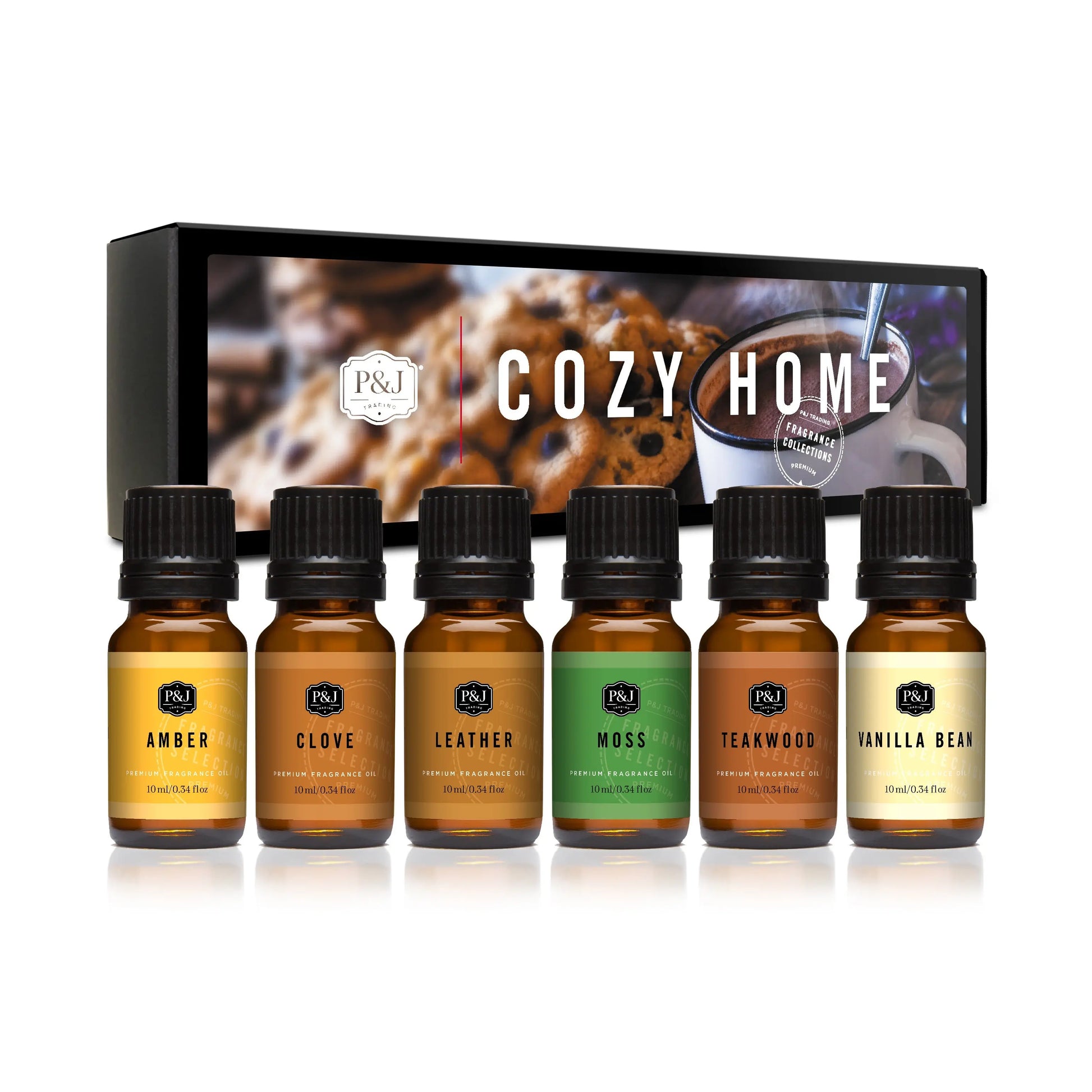 Cozy Home Set of 6 Fragrance Oils 10ml P&J Trading