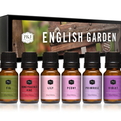 English Garden Set of 6 Fragrance Oils 10ml
