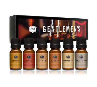 Gentlemen's Set of 6 Fragrance Oils 10ml