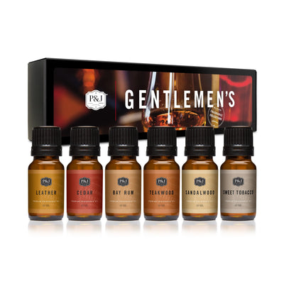 Gentlemen's Set of 6 Fragrance Oils 10ml