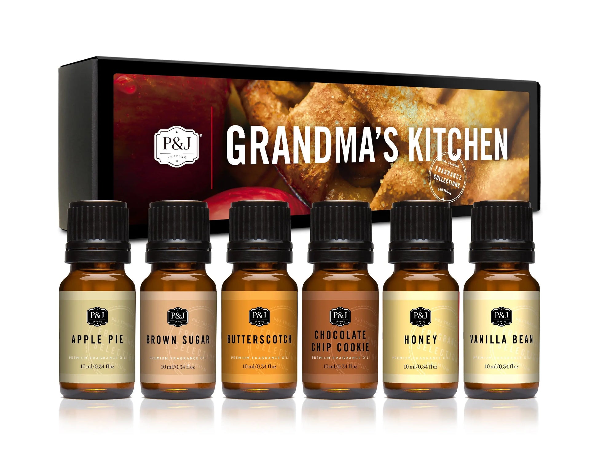 Grandma's Kitchen Set of 6 Fragrance Oils 10ml P&J Trading