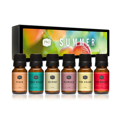 Summer Set of 6 Fragrance Oils 10ml