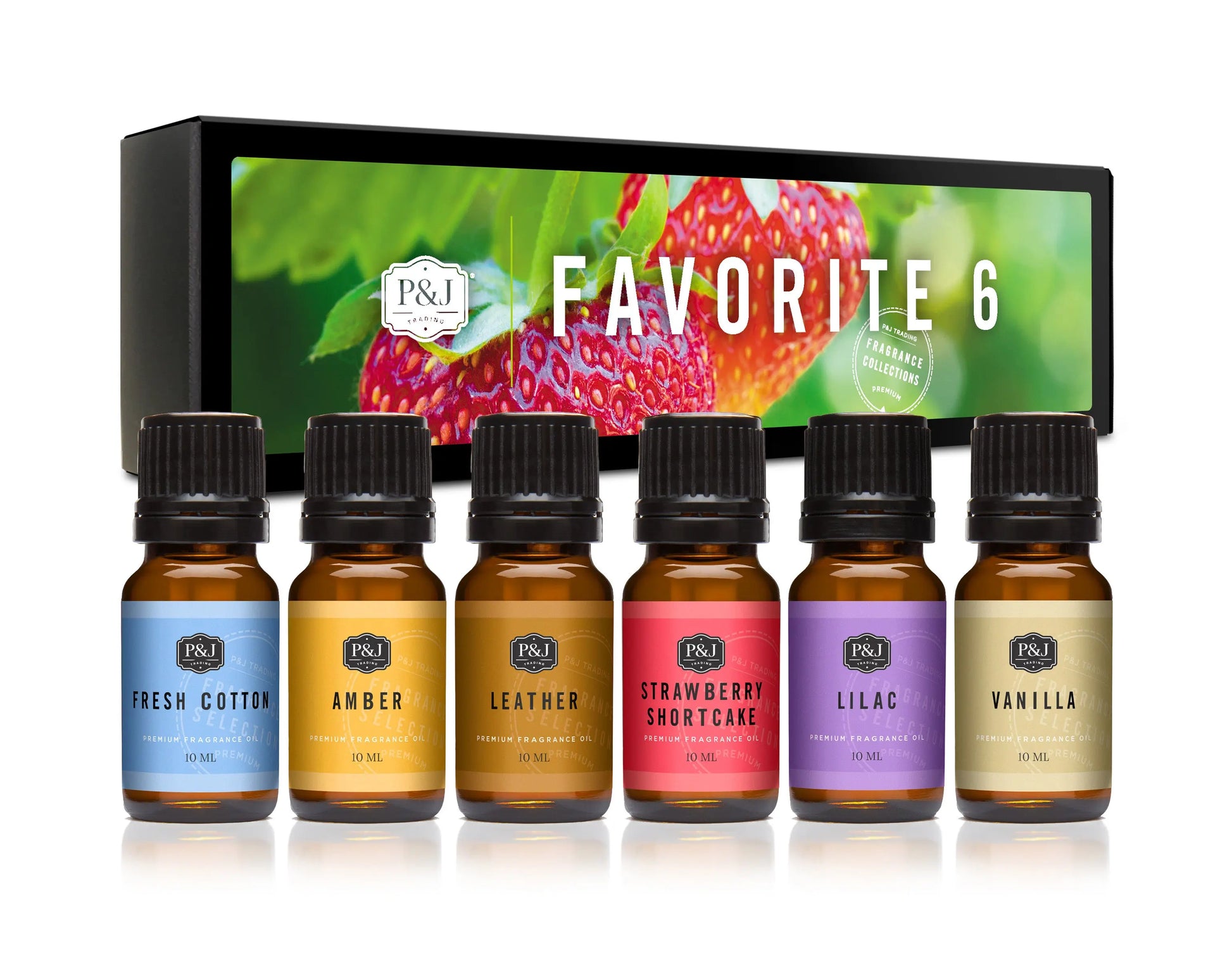 Favorites Set of 6 Fragrance Oils 10ml P&J Trading