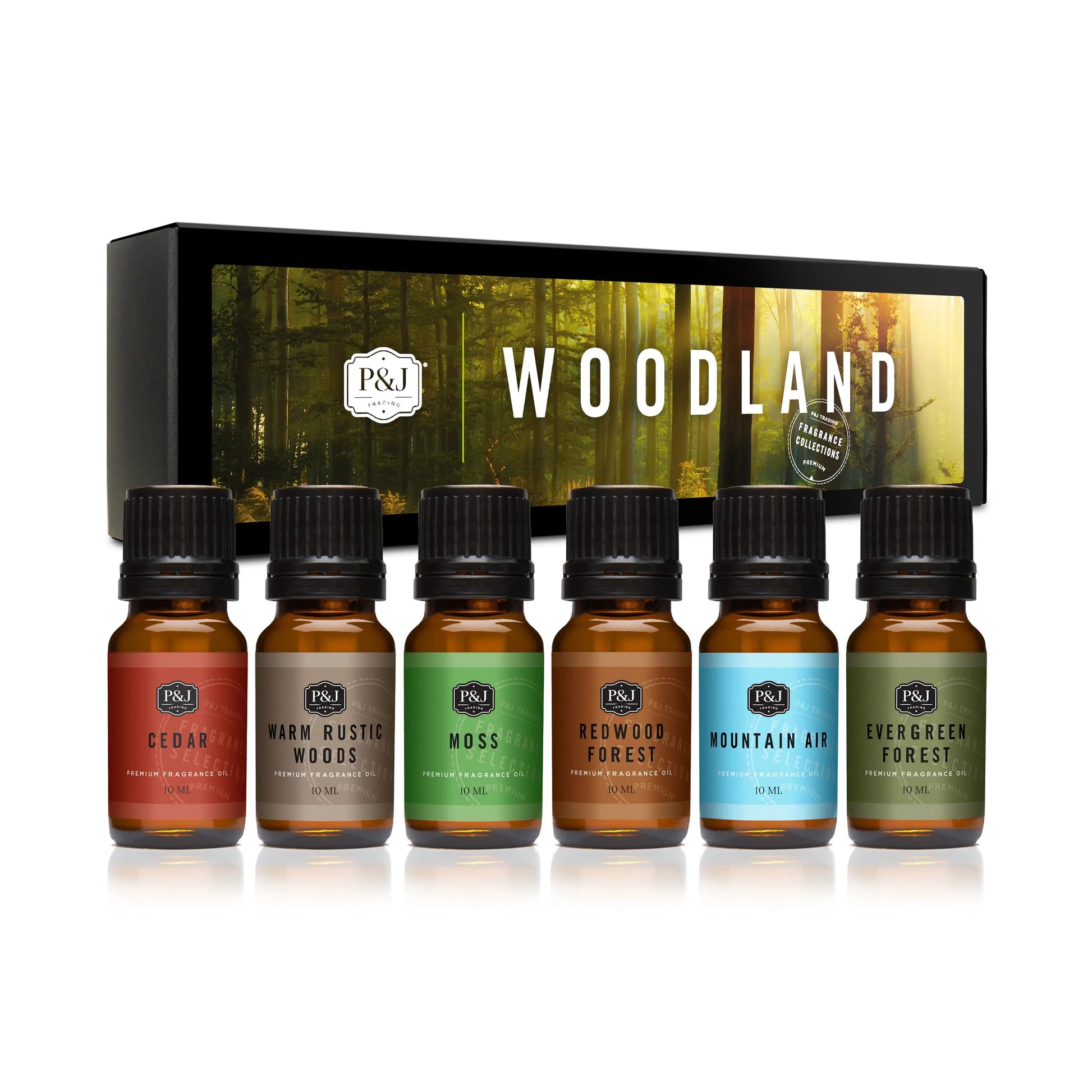 Woodland Set of 6 Fragrance Oils 10ml P&J Trading