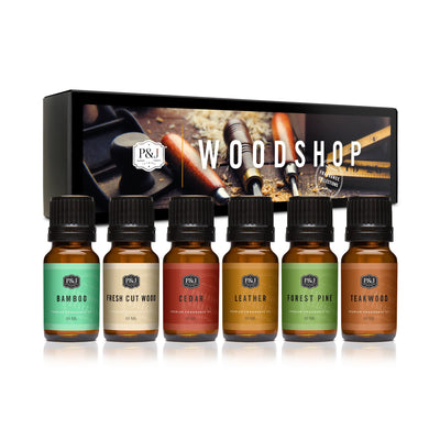 Woodshop Set of 6 Fragrance Oils 10ml
